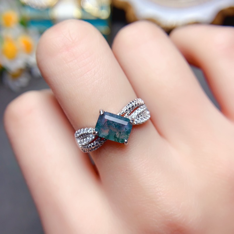 Jewelry Making University - Luxyimagic anelli di agata di muschio